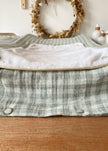 Housse de matelas à langer Vichy vert
