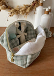Trousse de toilette Vichy vert