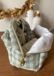 Trousse de toilette Vichy vert