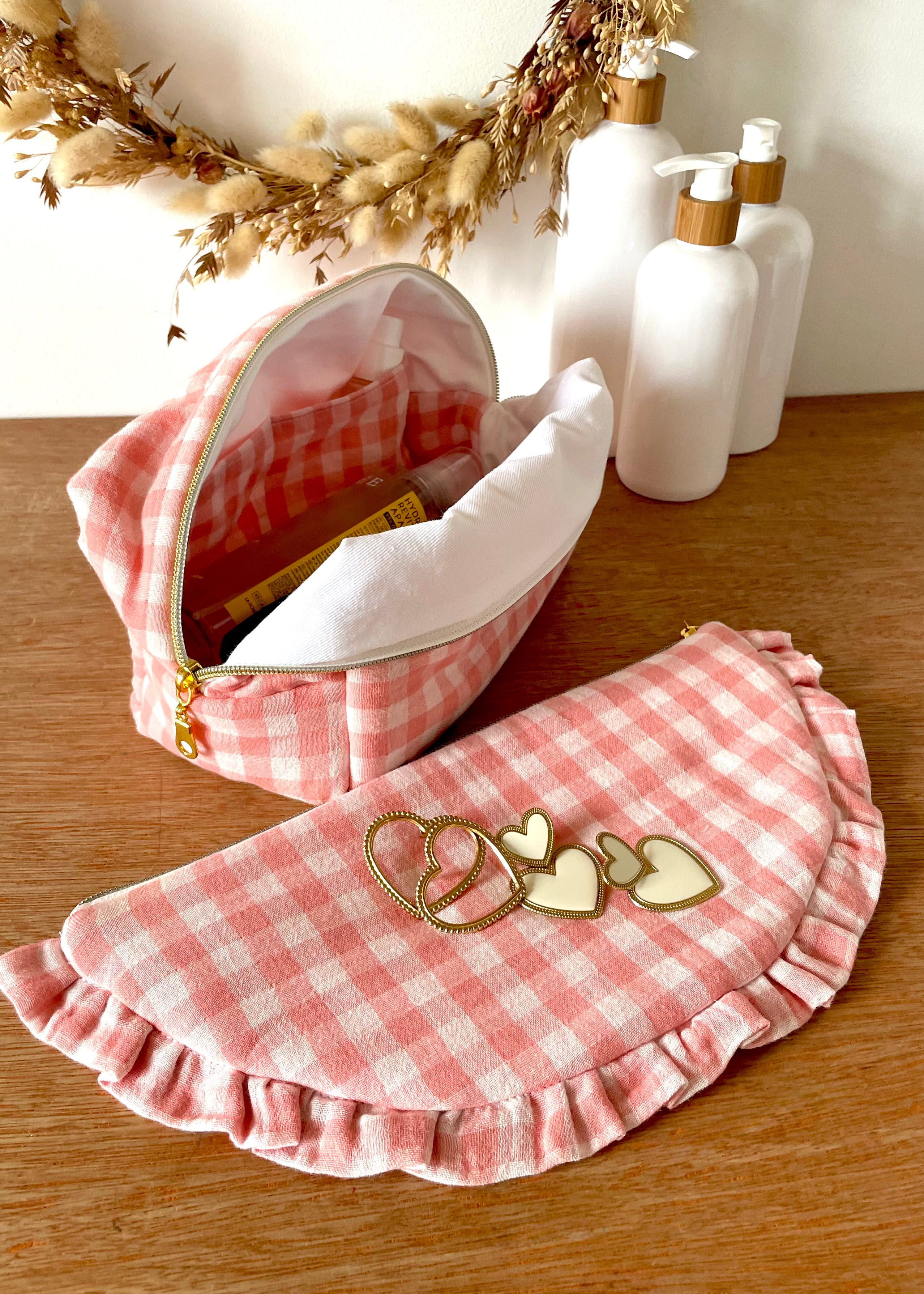 Pochette froufrou vichy