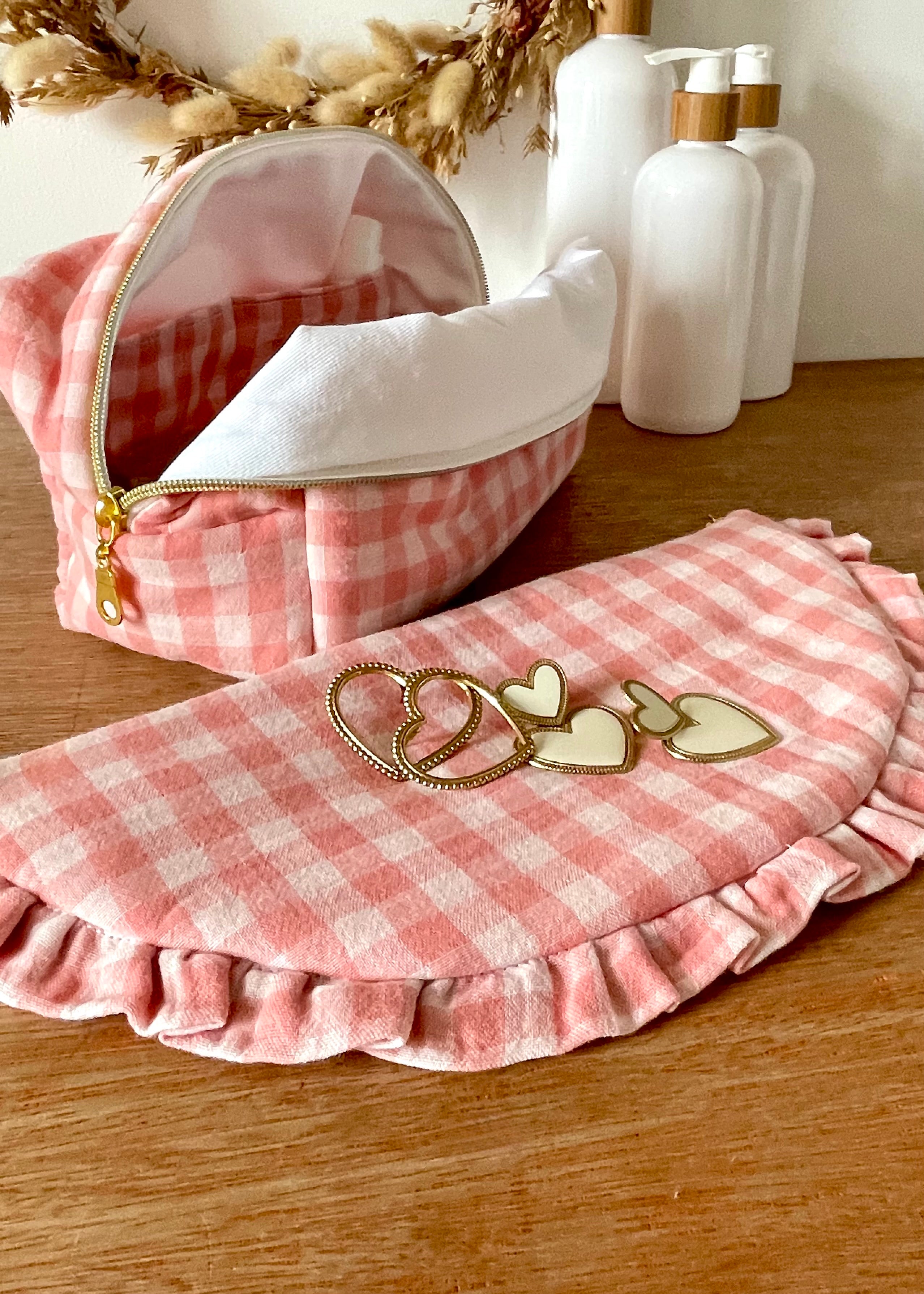 Pochette froufrou vichy