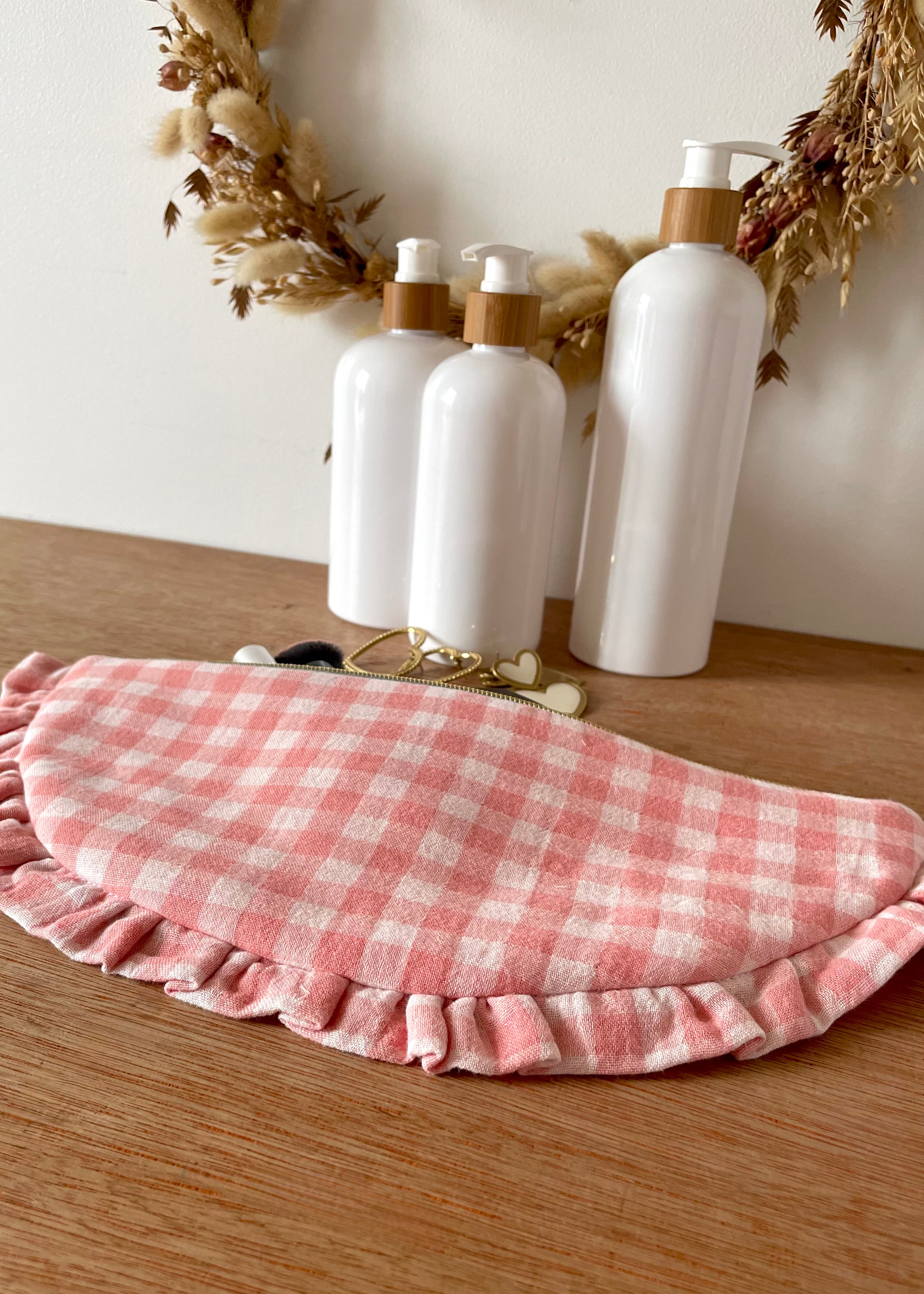 Pochette froufrou vichy