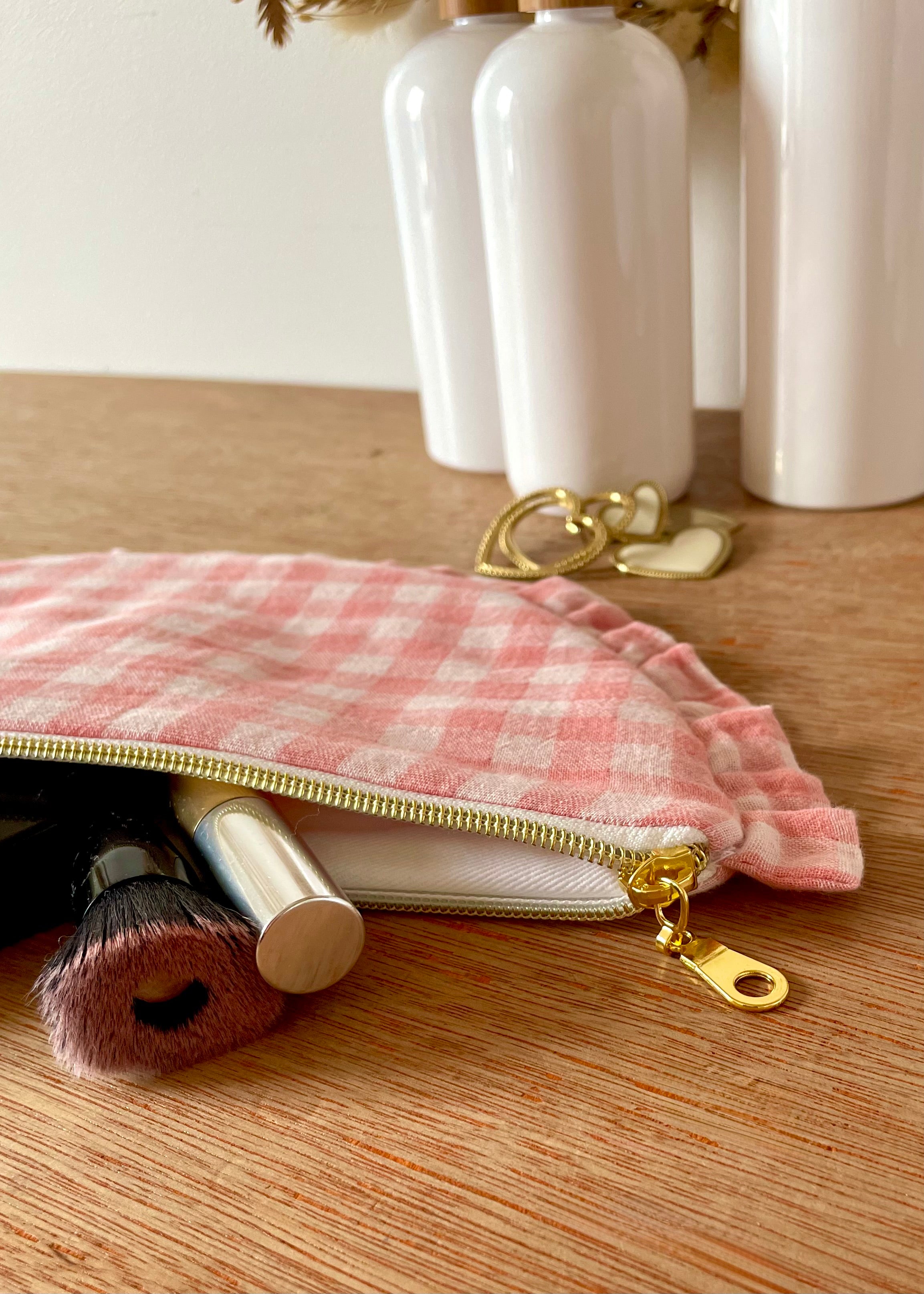 Pochette froufrou vichy