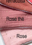 Pochette à couches rose doré
