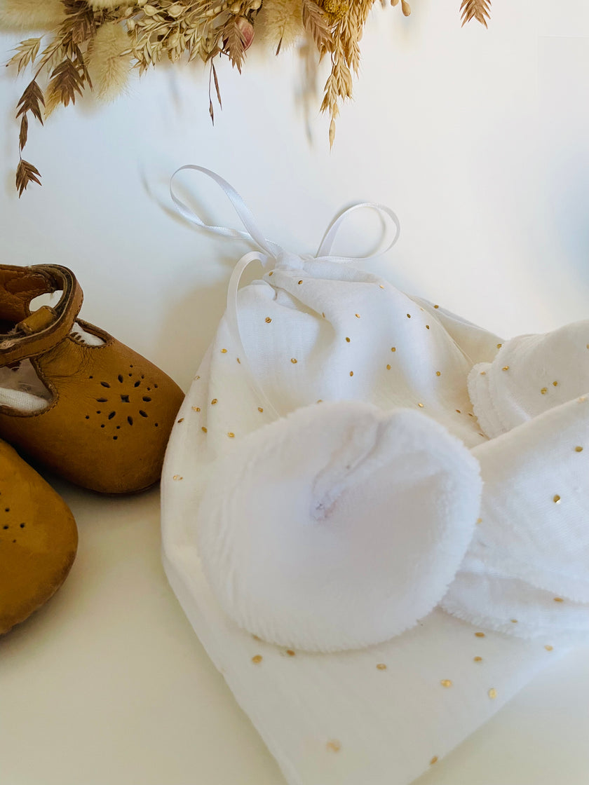 Lot de 6 tipis pare-pipi blanc