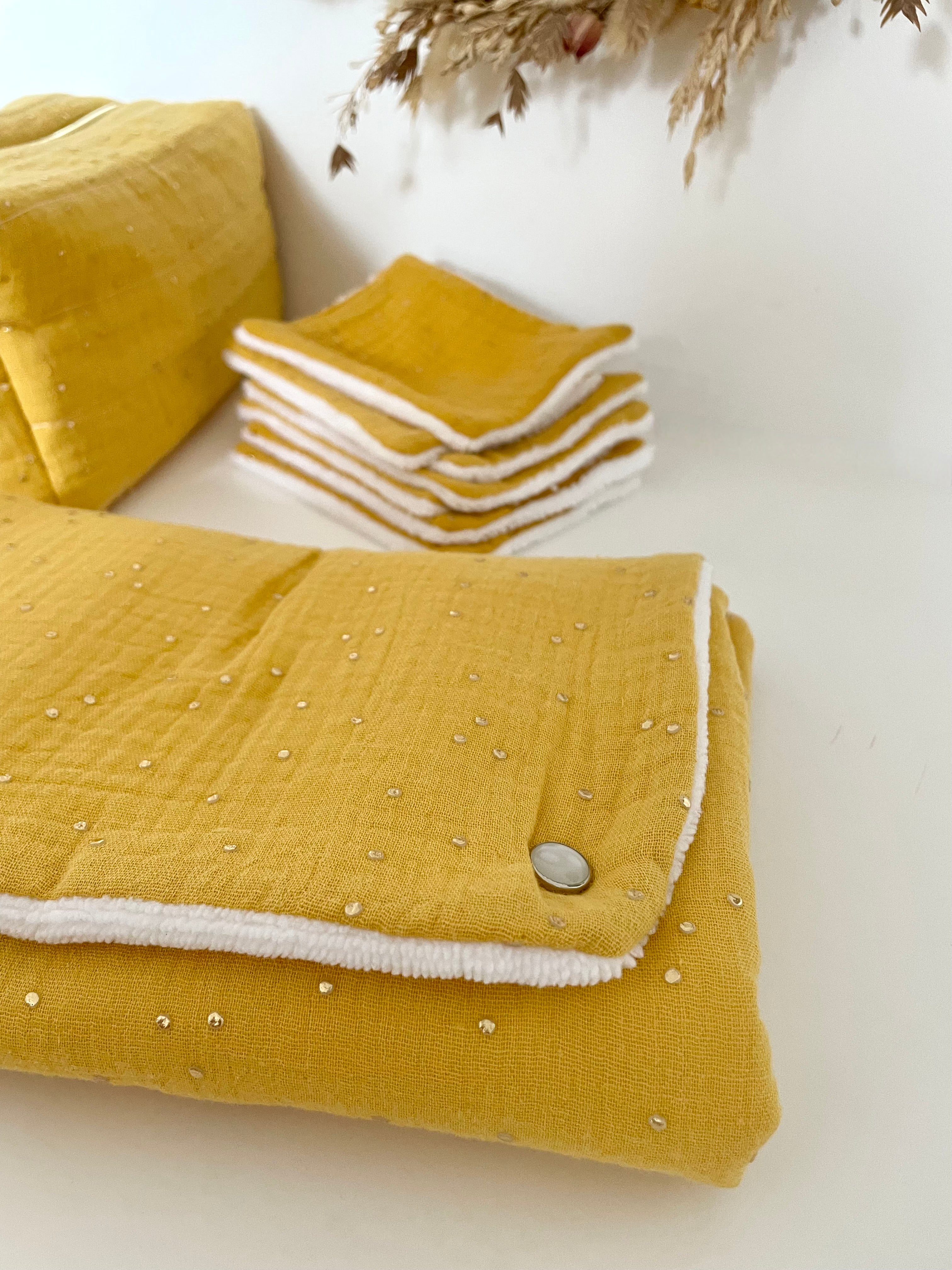 Matelas à langer nomade moutarde doré