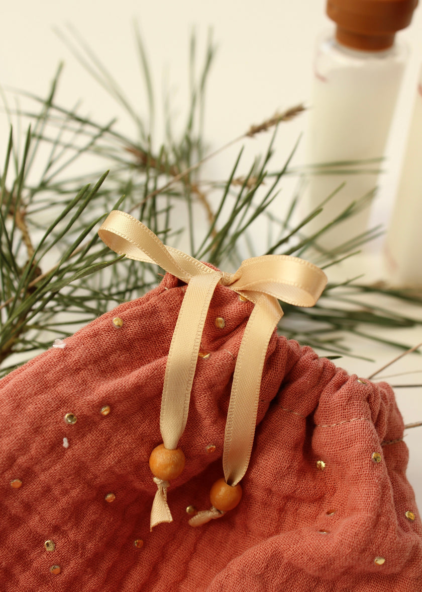 Semainier de lingettes démaquillantes terracotta