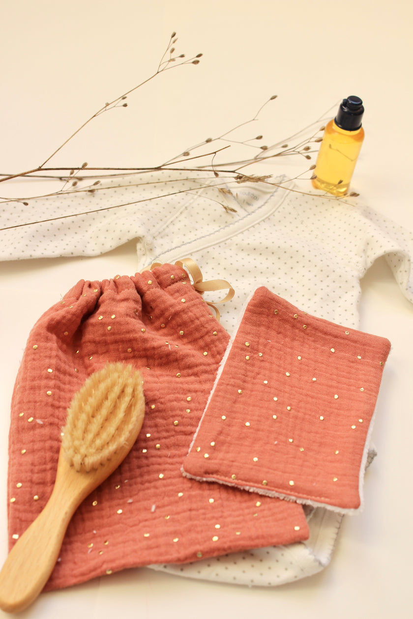 Lingettes pour bébé terracotta