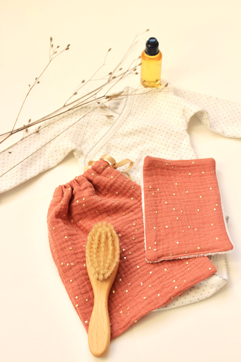 Lingettes pour bébé terracotta