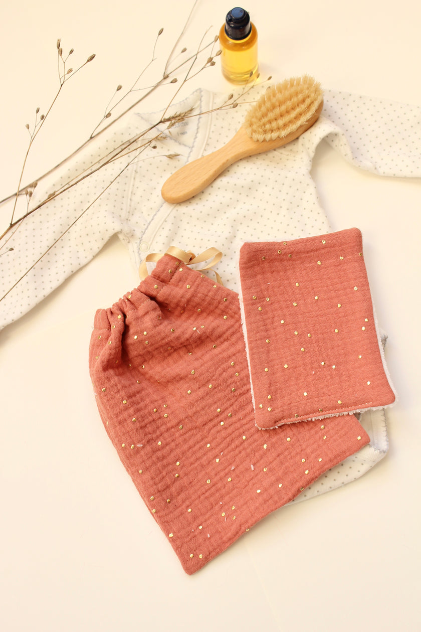 Lingettes pour bébé terracotta