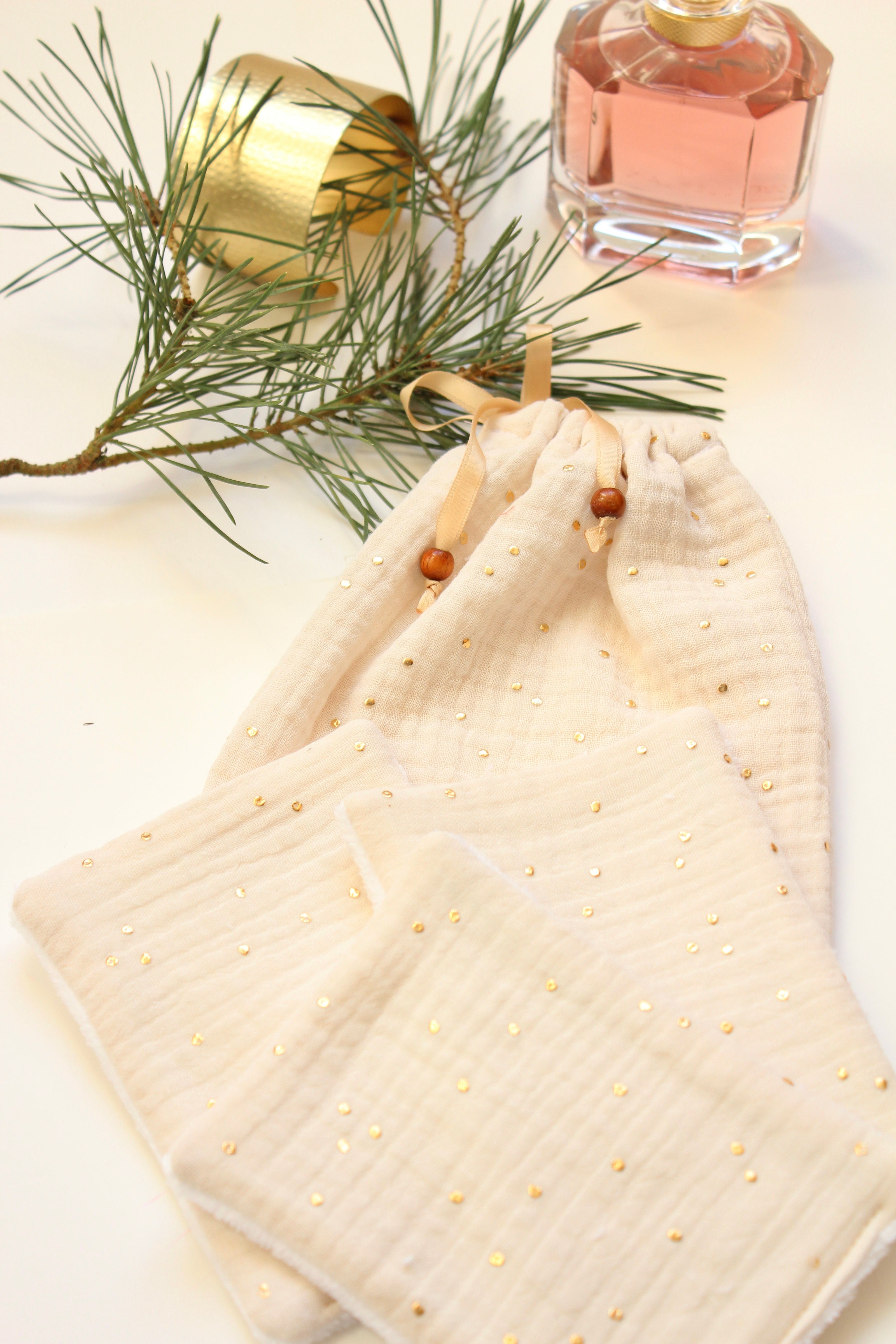 7 lingettes écrues visage lavables