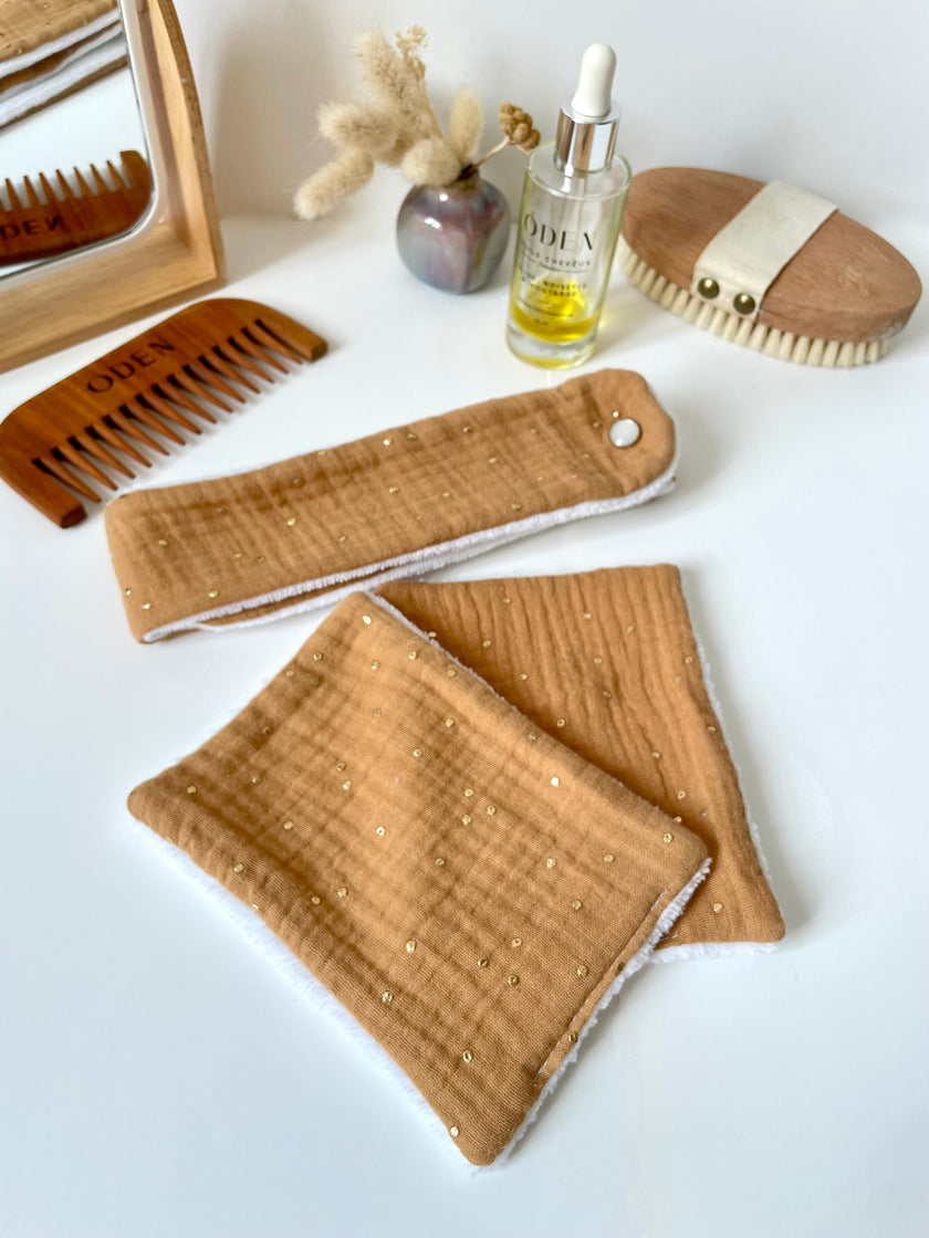 Bandeau de soin beauté camel