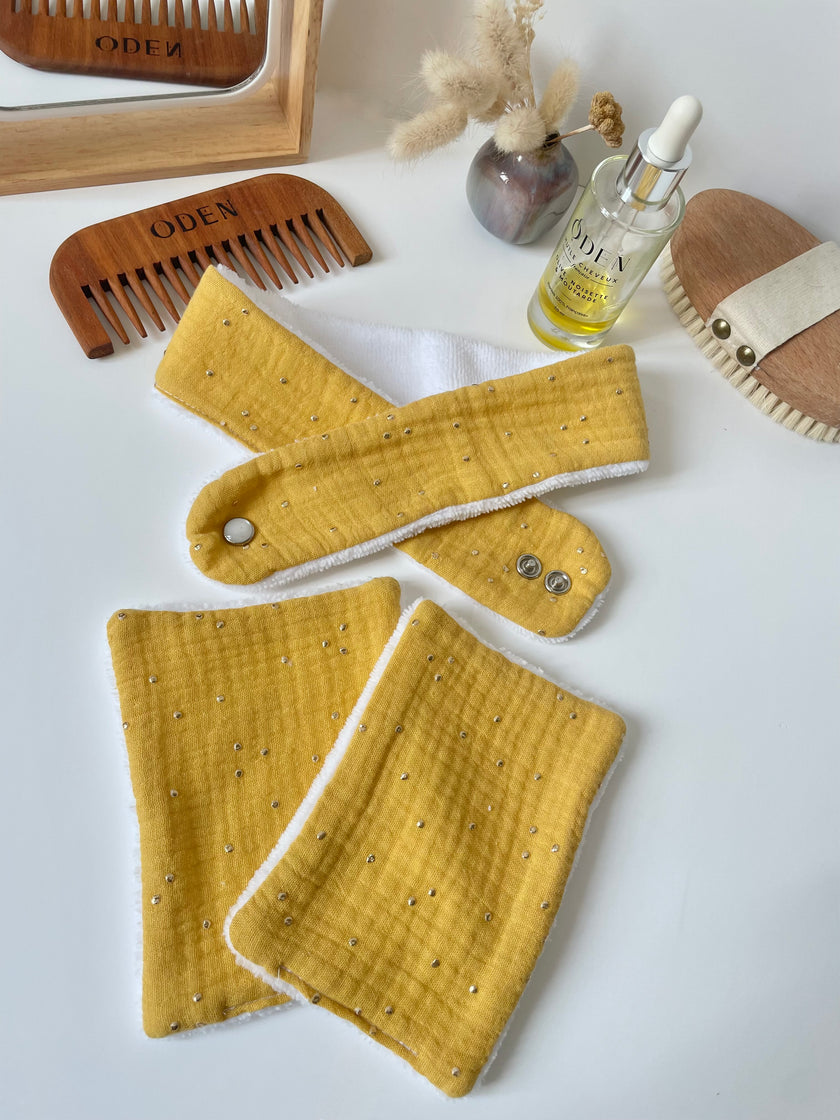 Bandeau de soin beauté moutarde