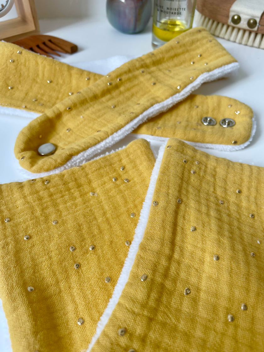 Bandeau de soin beauté moutarde