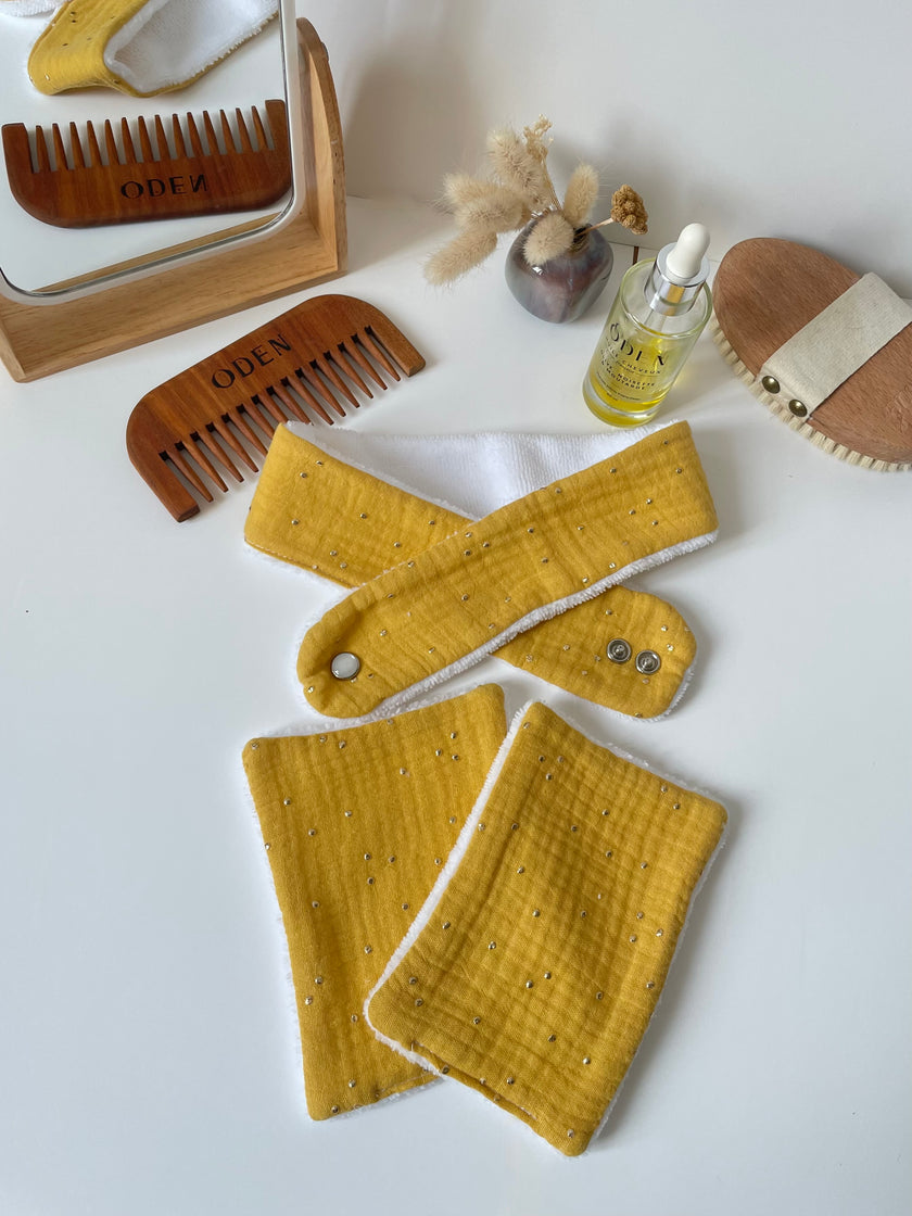 Bandeau de soin beauté moutarde