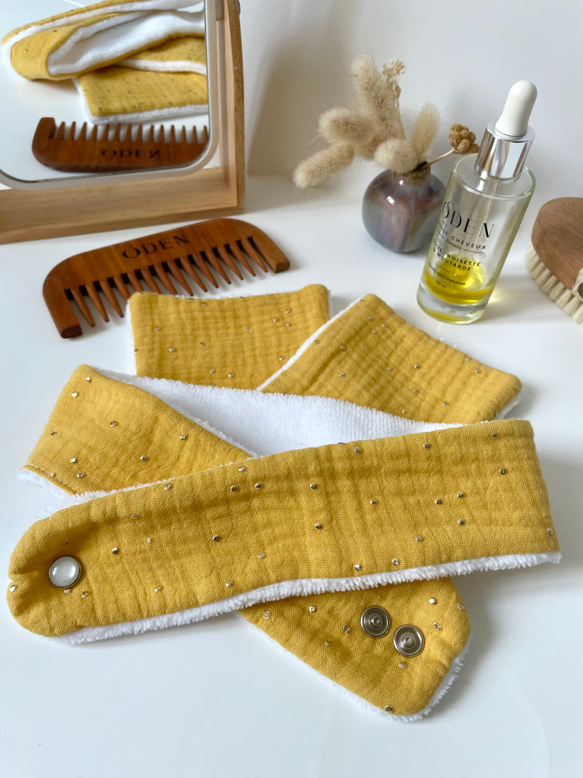 Bandeau de soin beauté moutarde