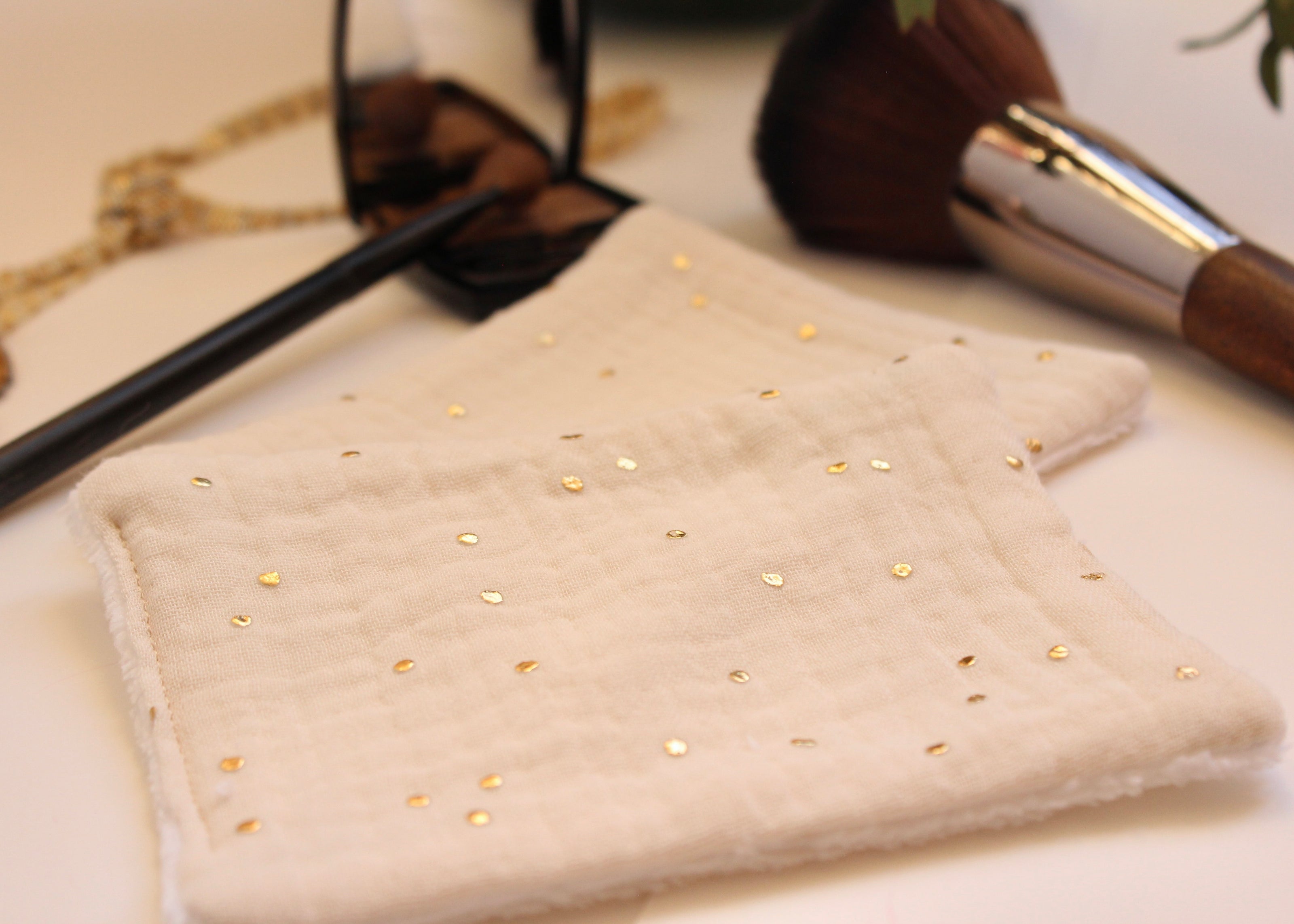 7 lingettes écrues visage lavables