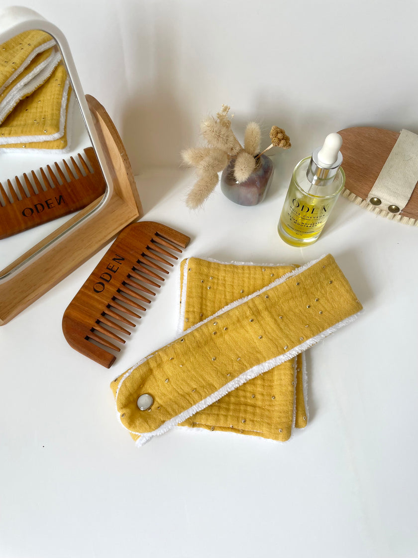 Bandeau de soin beauté moutarde