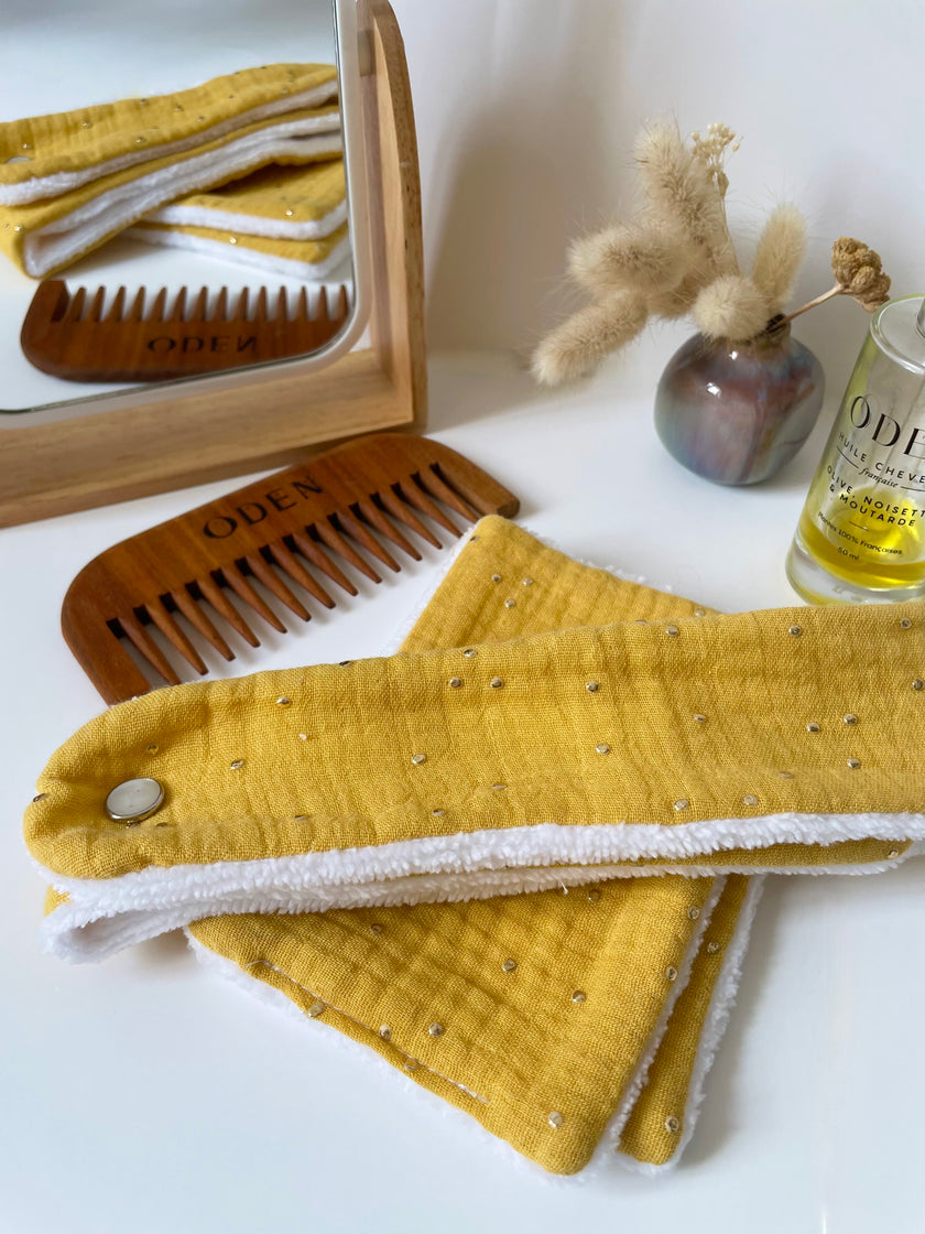 Bandeau de soin beauté moutarde