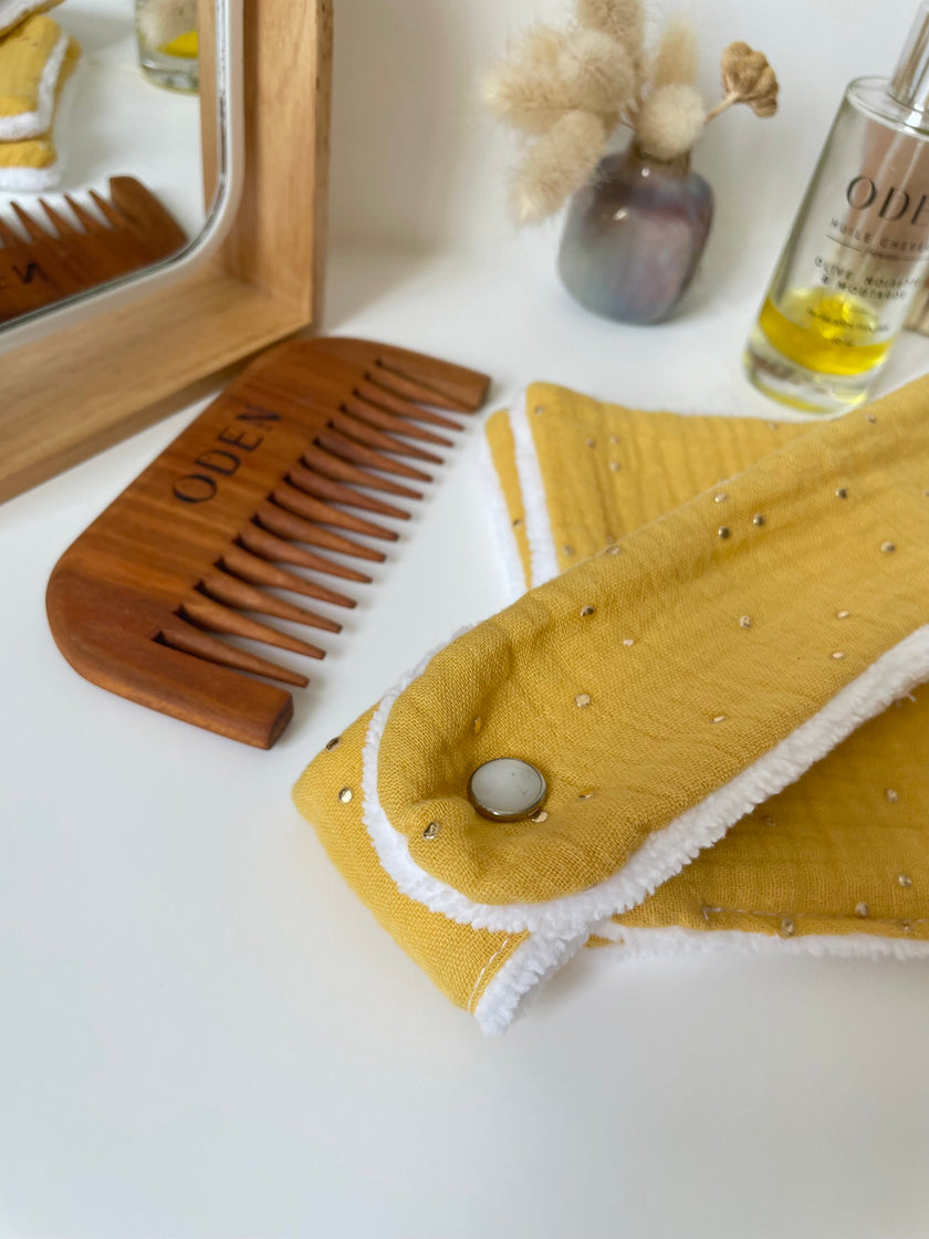 Bandeau de soin beauté moutarde