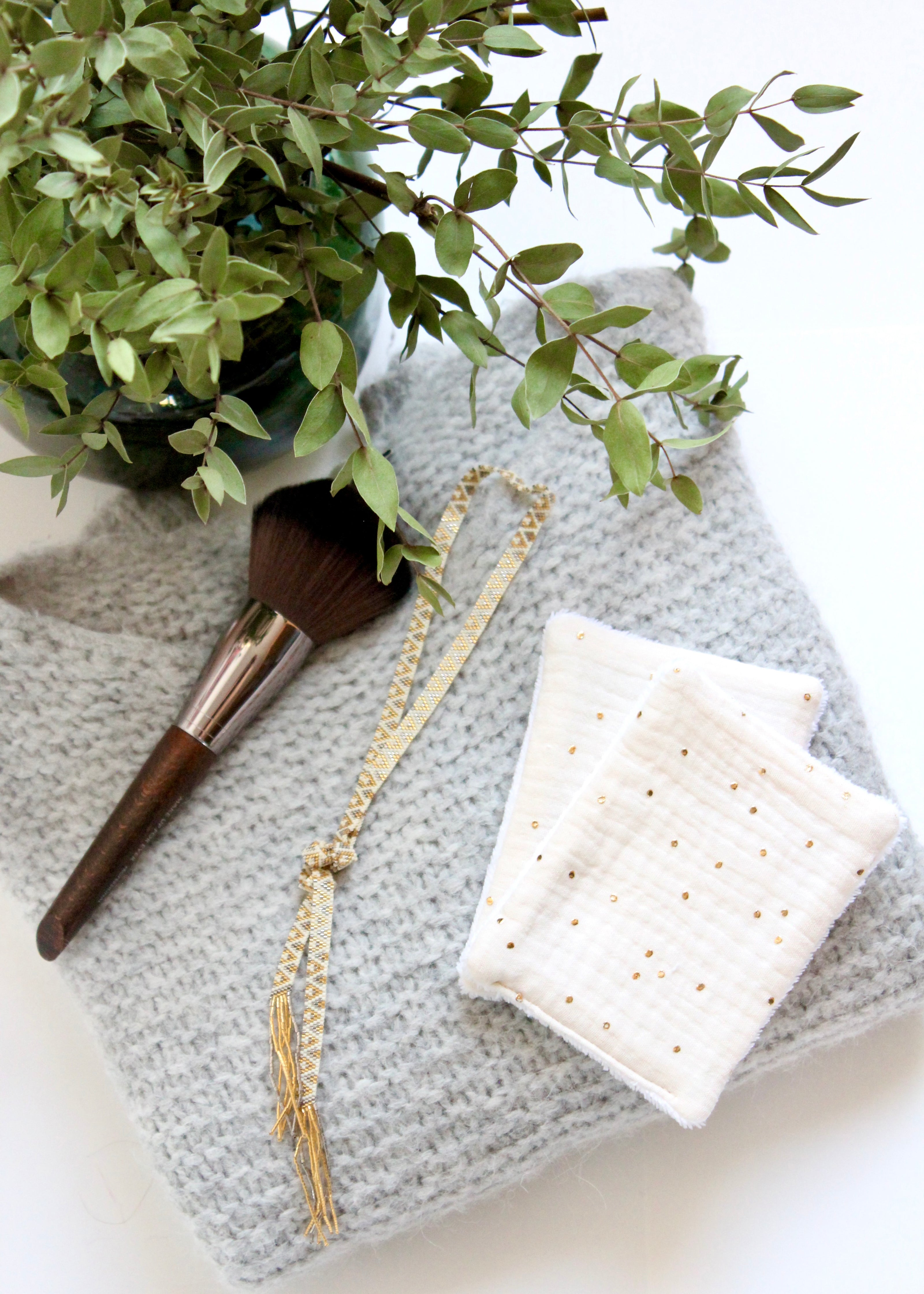 7 lingettes écrues visage lavables