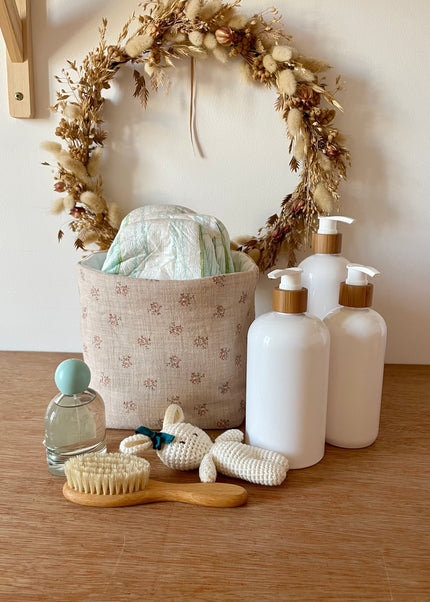 Paniers rangement table à langer Rosie beige
