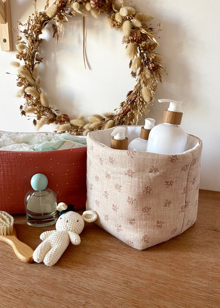 Paniers rangement table à langer Rosie beige