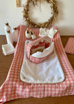Trousse de toilette Vichy rose