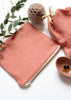 Pochette zippée terracotta doré