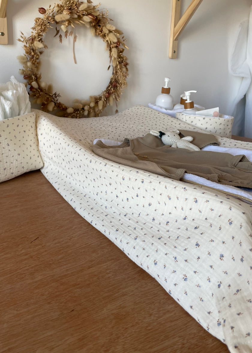housse de matelas à langer pour garçon écru