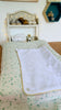 housse de matelas à langer gaze de coton bio pour bébé fille avec feuille eucalyptus