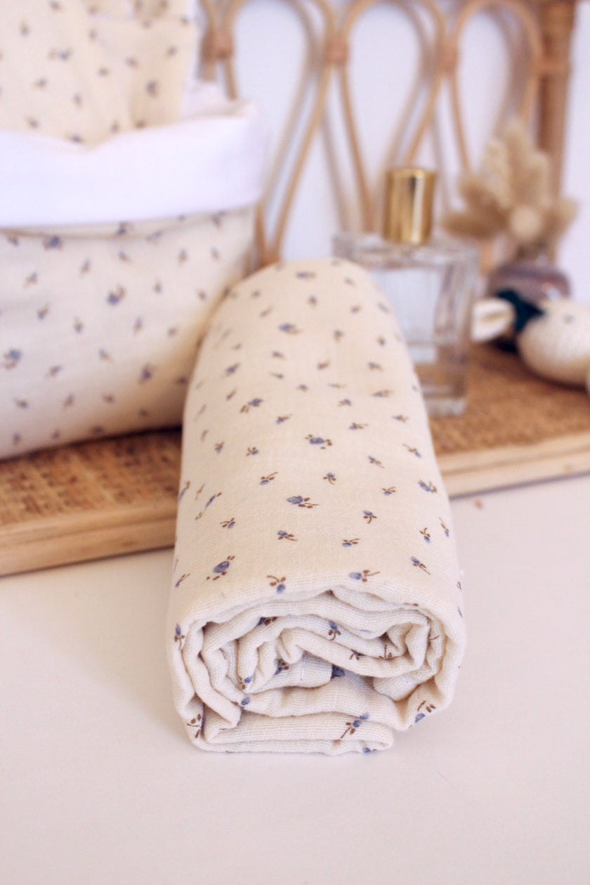 lange grand format en gaze de coton écru