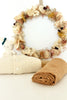lange grand format pour bébé en gaze de coton couleur camel création made in France 