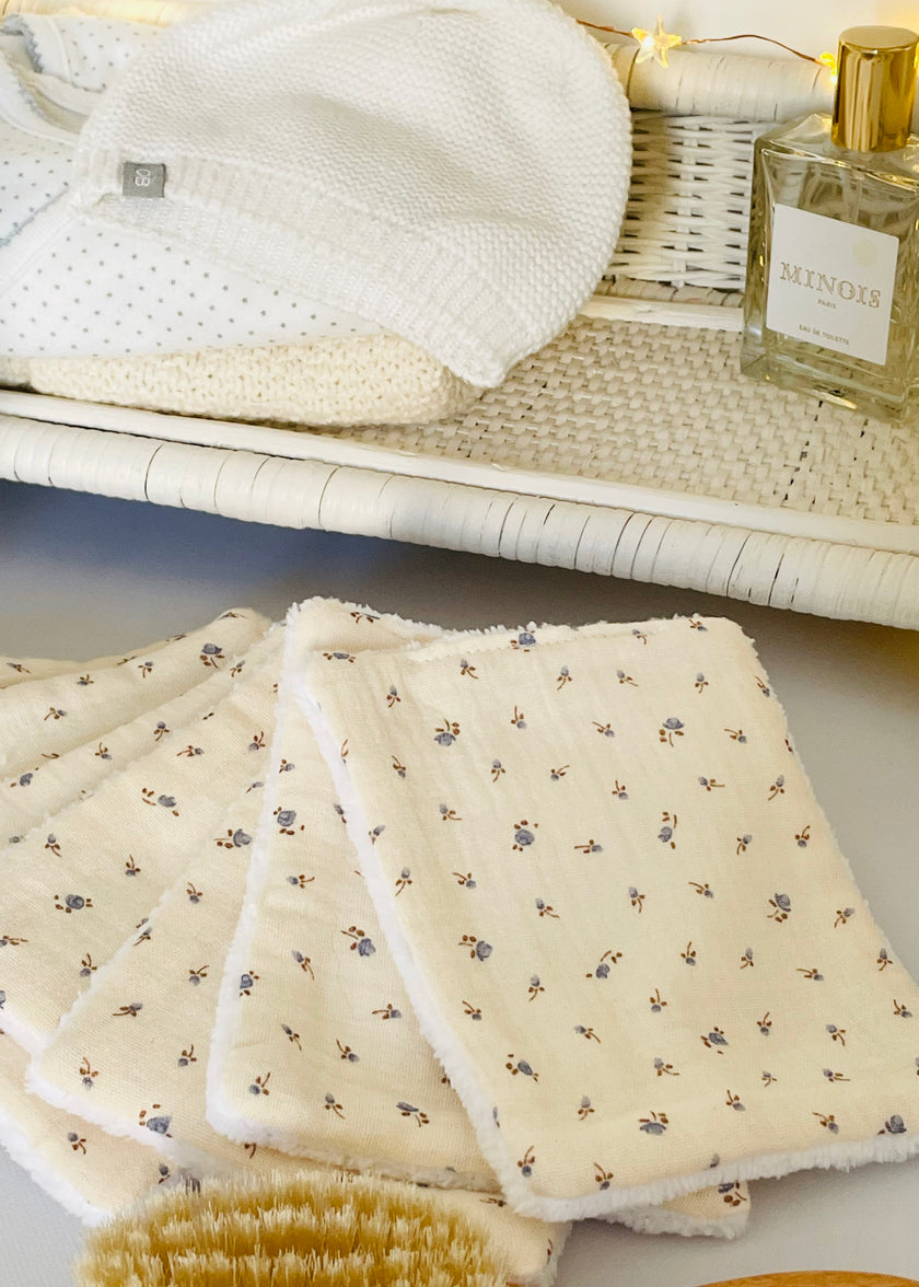 7 lingettes lavables bébé Louis