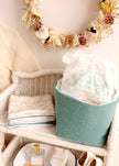 Panier rangement bébé eucalyptus