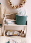 Panier rangement bébé eucalyptus