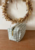 trousse de toilette vichy vert